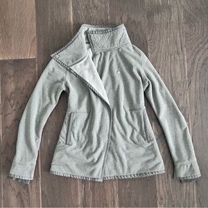 Ivivva Gray Fleece Lined Big Business Wrap Jacket